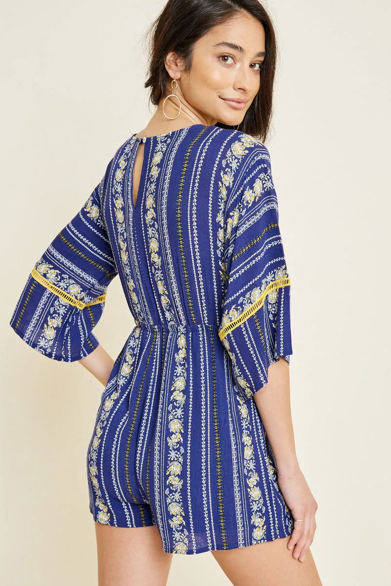 Womens Printed Kimono Sleeve Romper sold by Hayden product image thumbnail 2