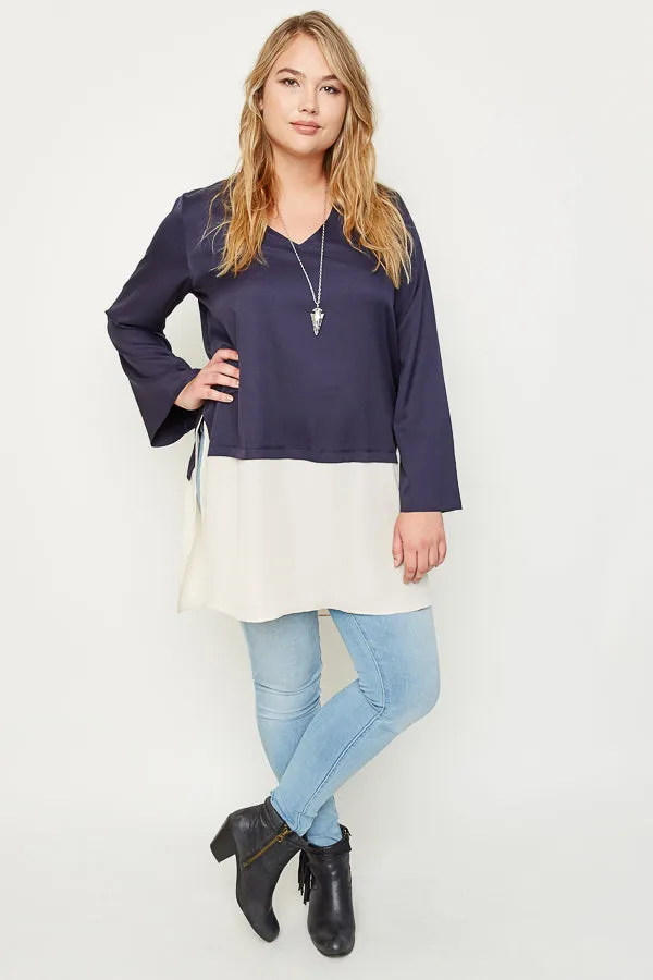 Womens Silky Touch Two-Toned Tunic Top sold by Hayden product image thumbnail 3