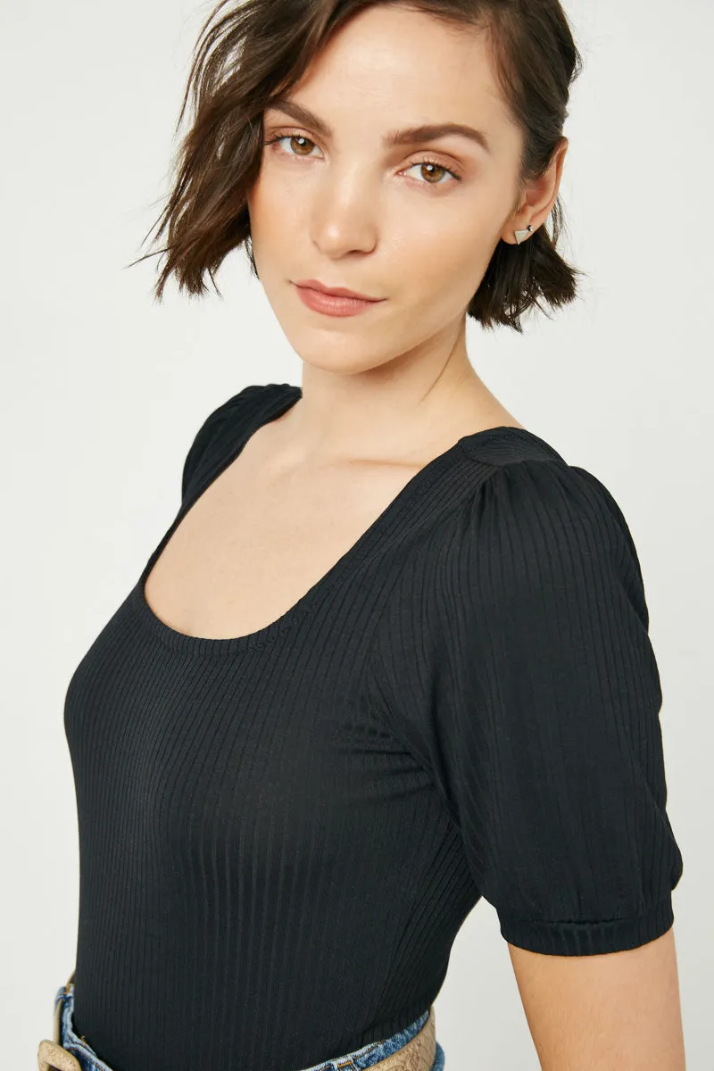 Womens Square Neck Ribbed Knit Bodysuit sold by Hayden product image thumbnail 4