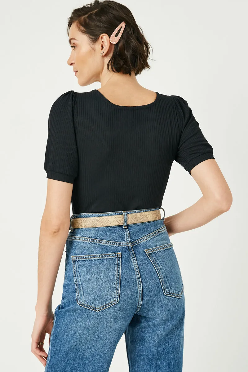 Womens Square Neck Ribbed Knit Bodysuit sold by Hayden product image thumbnail 5