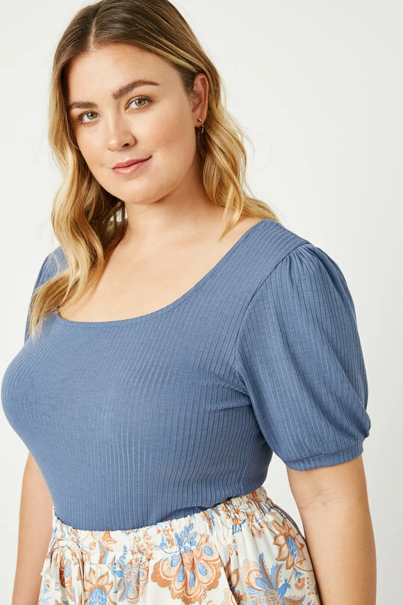 Womens Square Neck Ribbed Knit Bodysuit sold by Hayden product image thumbnail 2