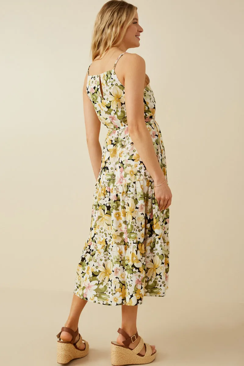 Womens Floral Print Tiered Skirt Cami Dress sold by Hayden product image thumbnail 5