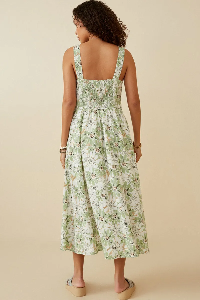 Womens Tie Front Floral Print Tank Dress sold by Hayden product image thumbnail 4