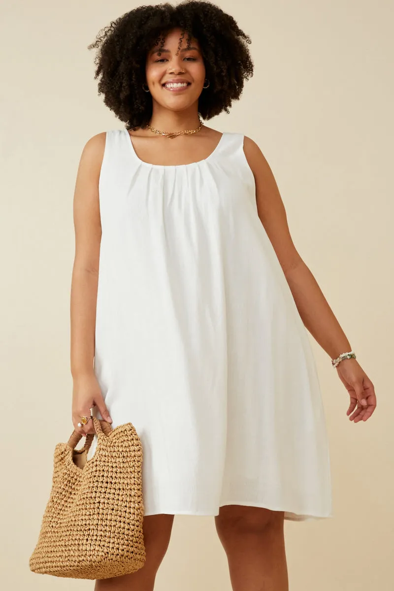 Womens Pleated Neckline Tank Dress sold by Hayden product image thumbnail 2