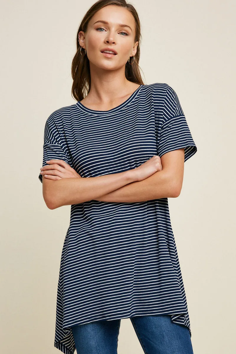 Womens Striped Cutout Tee sold by Hayden
