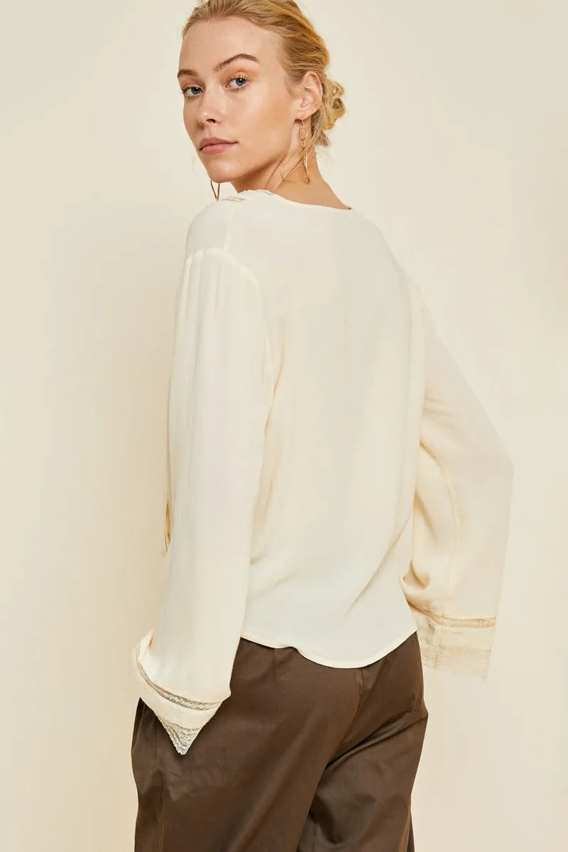 Womens Lace Surplice Top sold by Hayden product image thumbnail 2