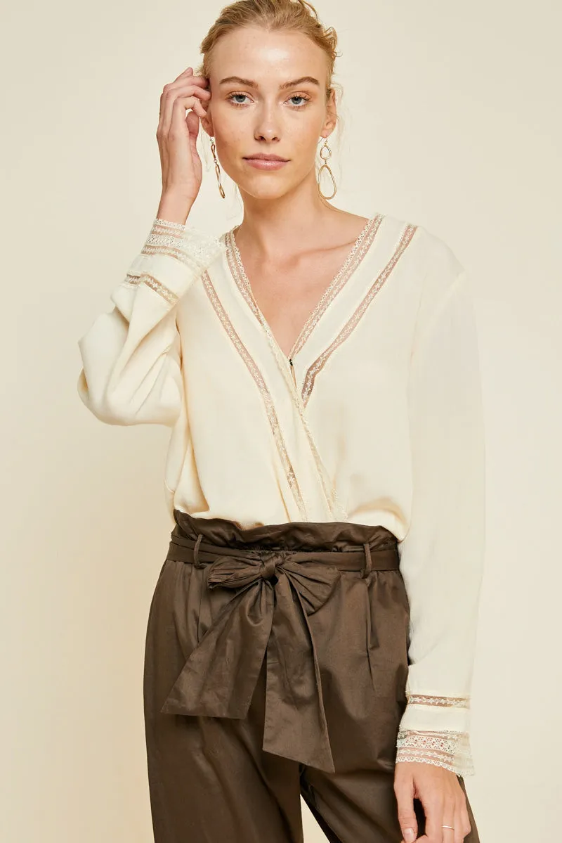 Womens Lace Surplice Top sold by Hayden product image thumbnail 3