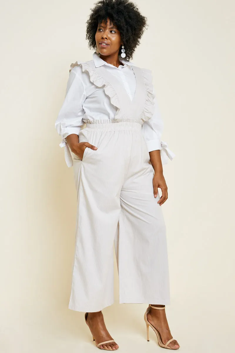 Womens Stripe Cutout Wide Leg Jumper sold by Hayden product image thumbnail 3