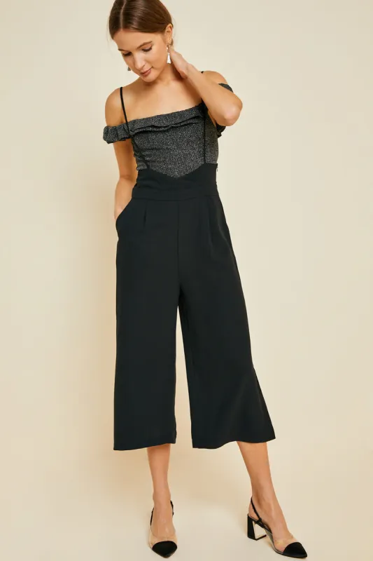Womens Cropped Suspender Jumpsuit sold by Hayden