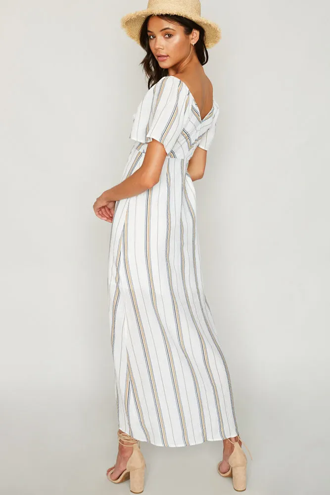 Womens Stripe Button-Down Maxi Dress sold by Hayden product image thumbnail 2