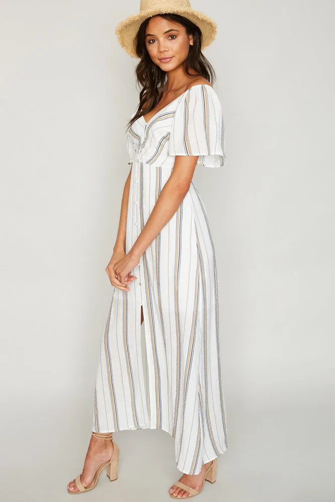 Womens Stripe Button-Down Maxi Dress sold by Hayden product image thumbnail 3