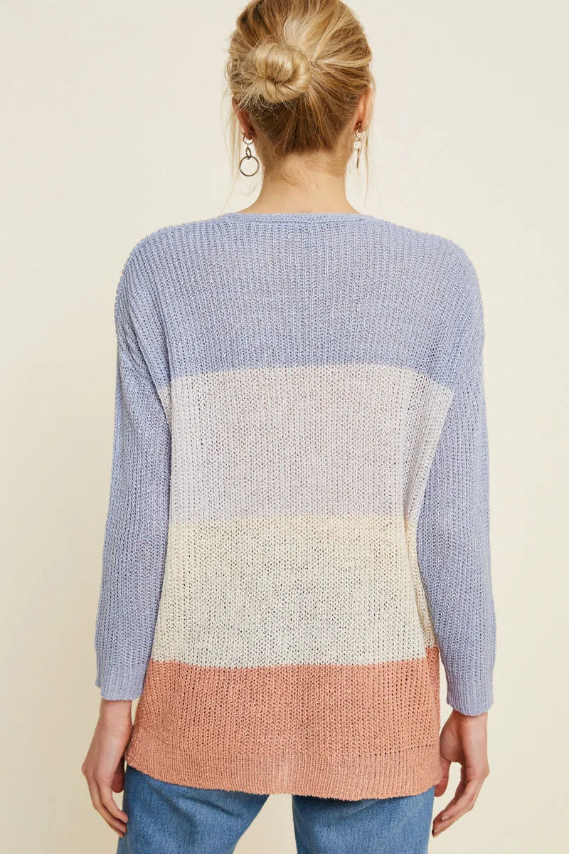 Womens Knit Colorblock Sweater Top sold by Hayden product image thumbnail 2