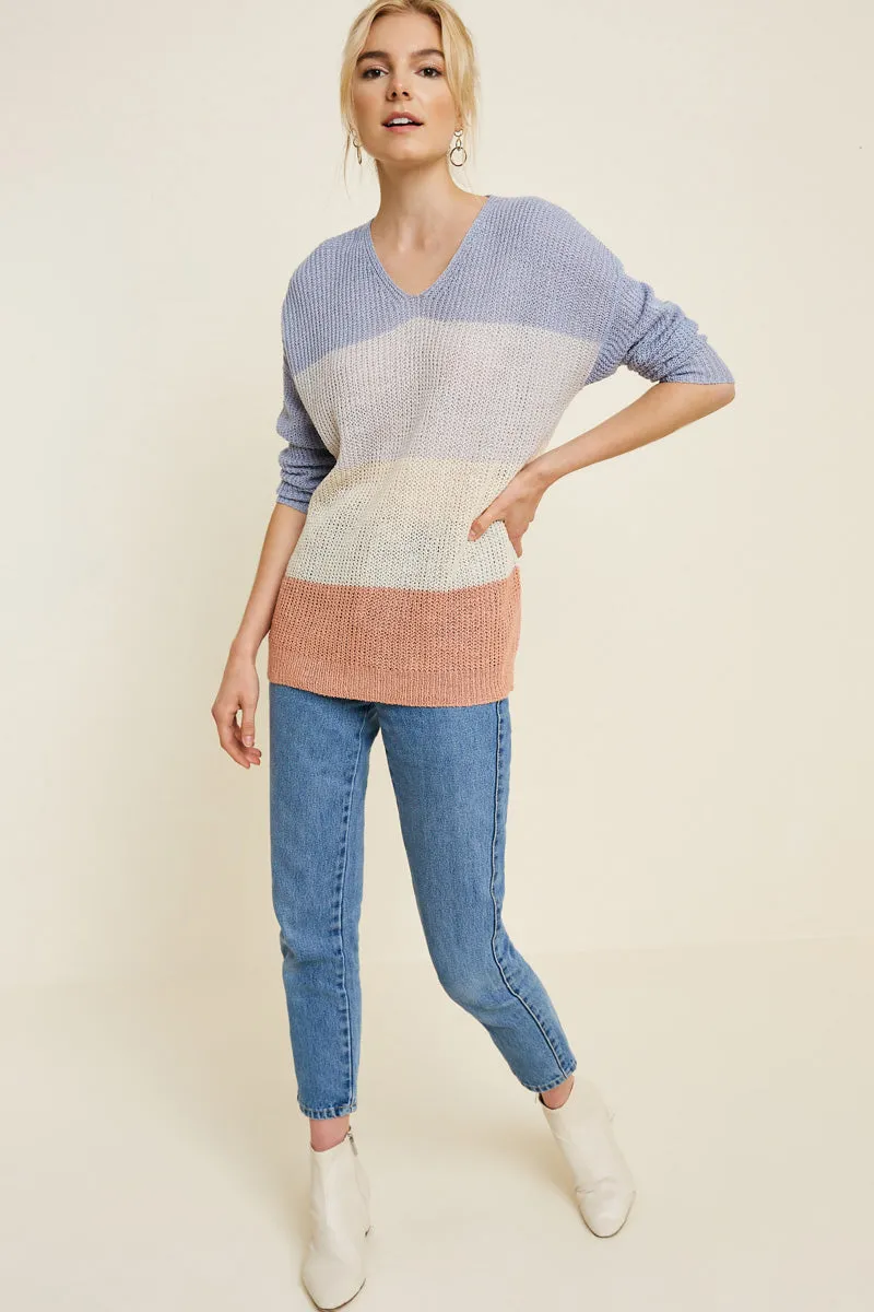 Womens Knit Colorblock Sweater Top sold by Hayden product image thumbnail 4