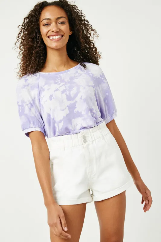 Womens Tie Dye Raglan Shoulder Detail Knit Top sold by Hayden