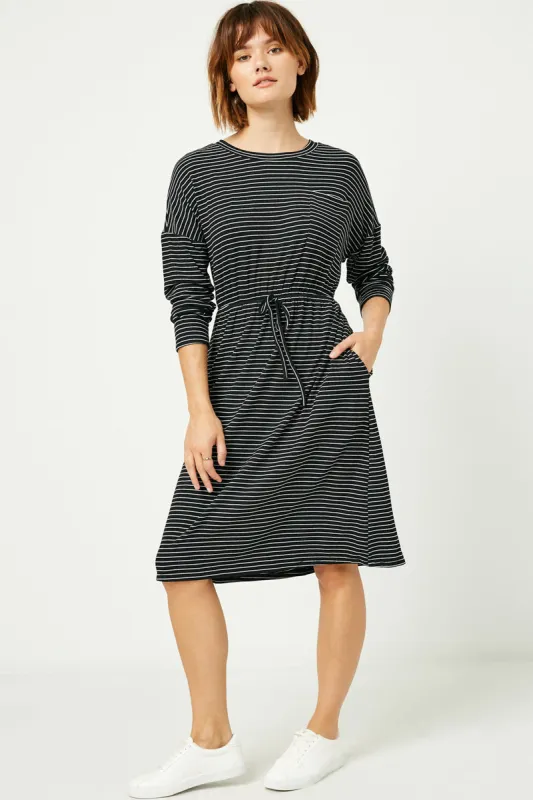 Womens Striped Knit Pocket Dress sold by Hayden