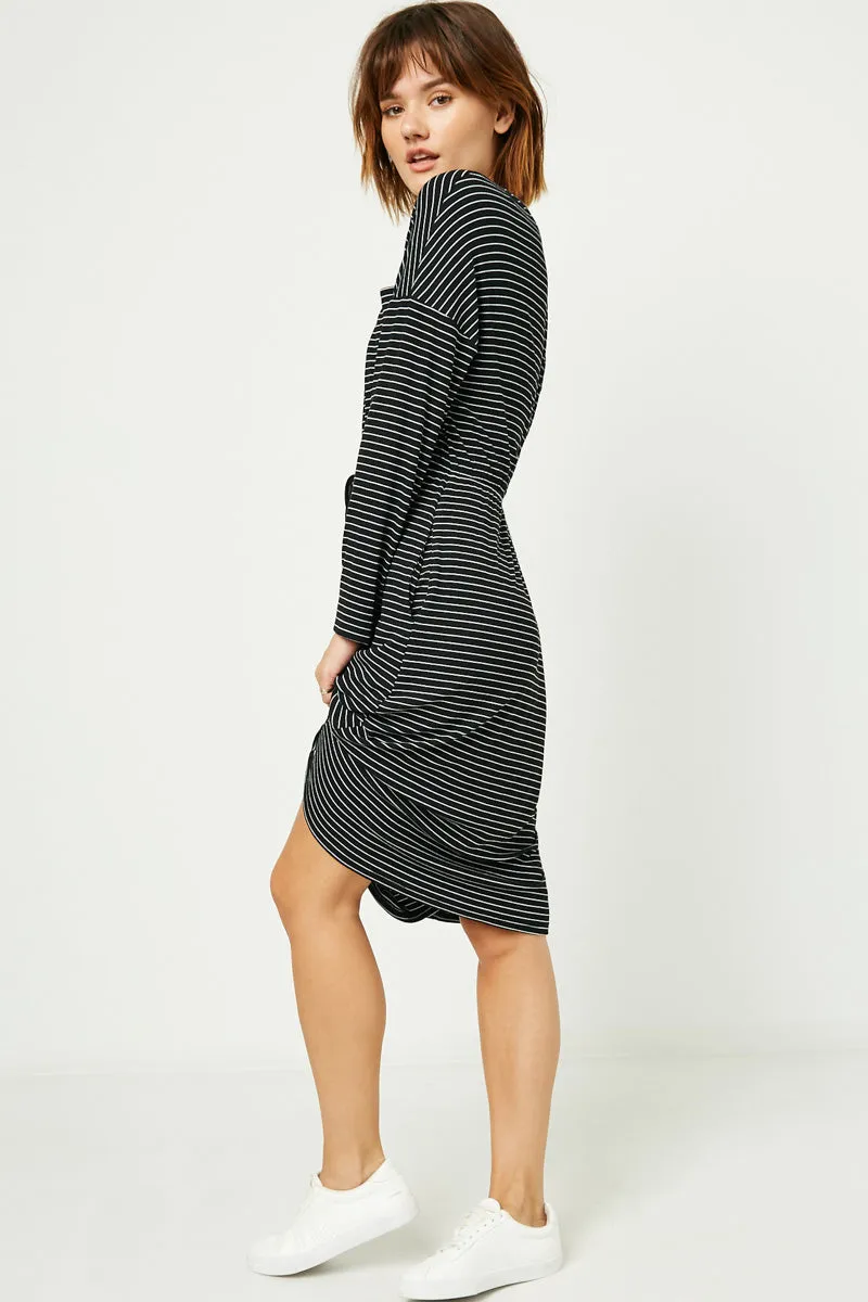 Womens Striped Knit Pocket Dress sold by Hayden product image thumbnail 2