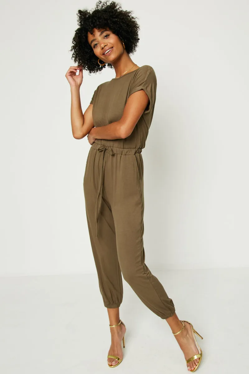 Womens Back Surplice Knit Jumpsuit sold by Hayden product image thumbnail 4
