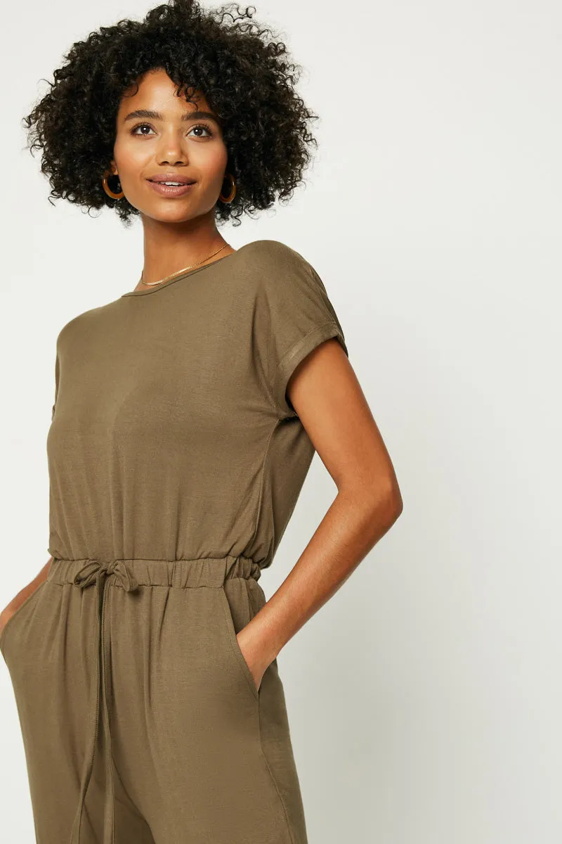 Womens Back Surplice Knit Jumpsuit sold by Hayden product image thumbnail 2