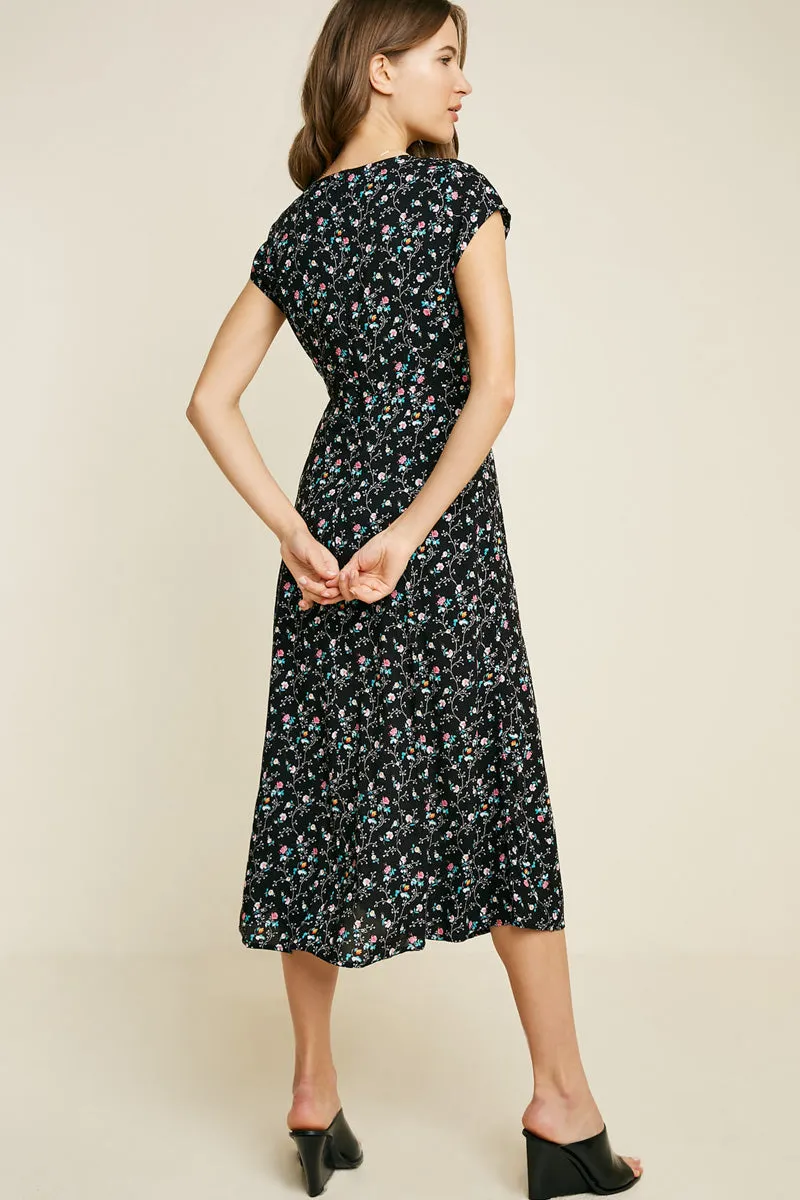 Womens Floral Midi Slit Dress sold by Hayden product image thumbnail 2