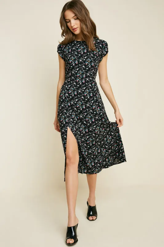 Womens Floral Midi Slit Dress sold by Hayden