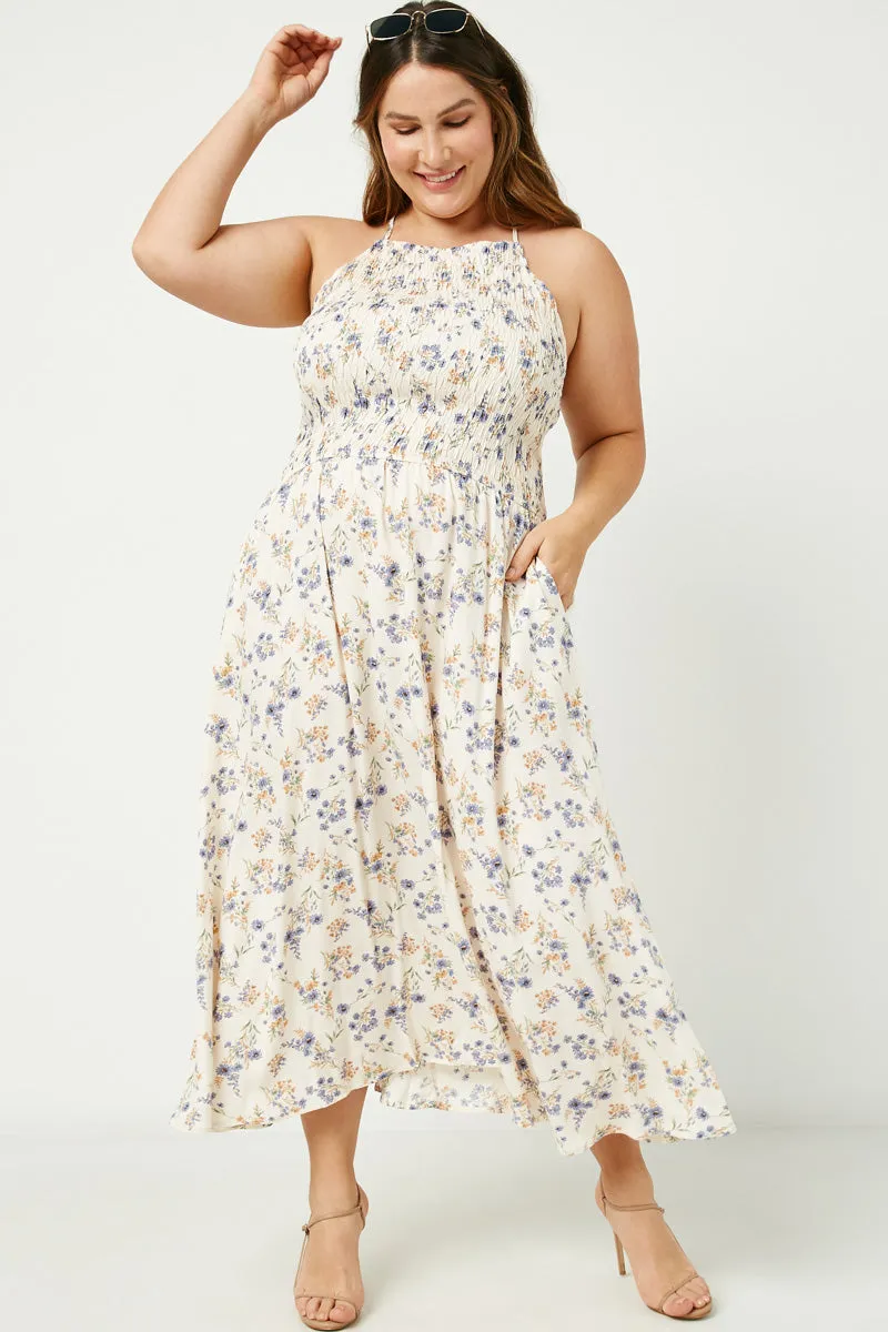 Womens Floral Smocked Halter Neck Maxi Dress sold by Hayden product image thumbnail 2