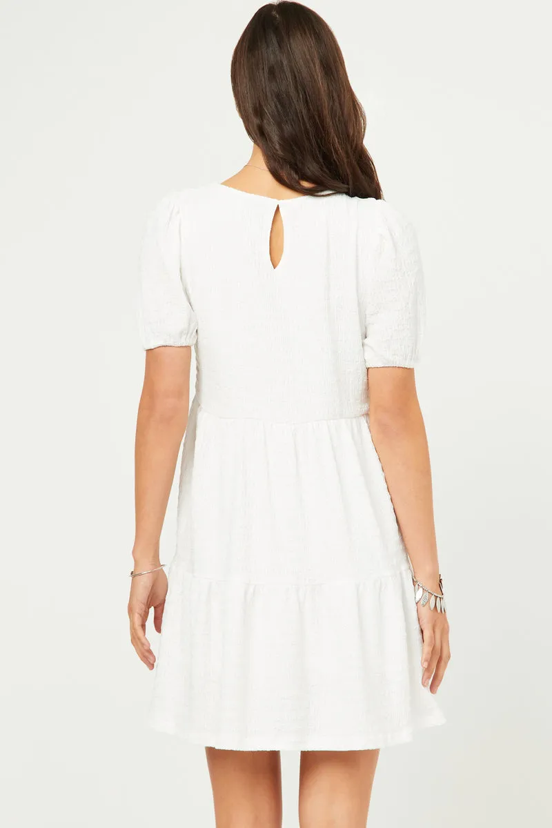 Womens Textured Knit Roundneck Tiered Knit Dress sold by Hayden product image thumbnail 5