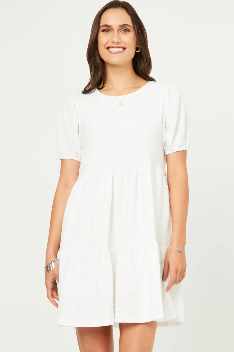 Womens Textured Knit Roundneck Tiered Knit Dress sold by Hayden product image thumbnail 3