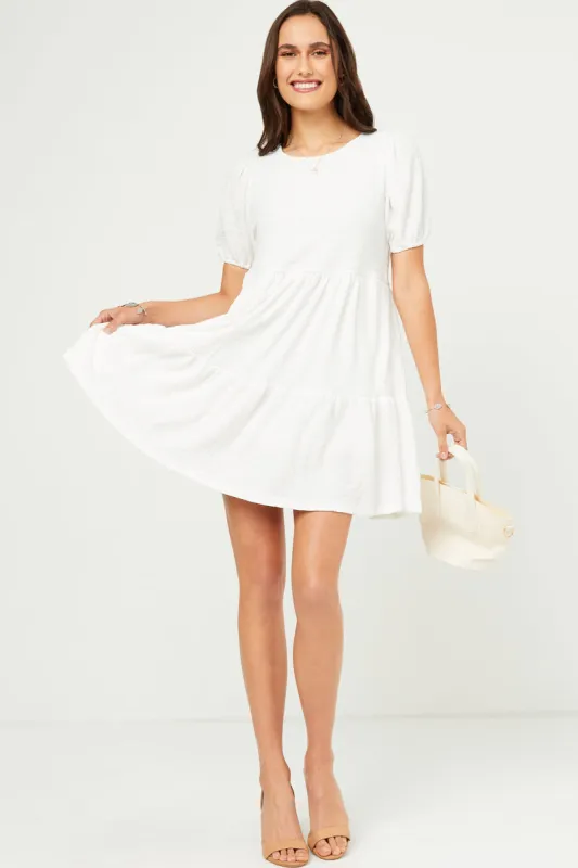 Womens Textured Knit Roundneck Tiered Knit Dress sold by Hayden