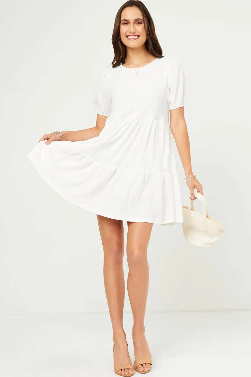 Womens Textured Knit Roundneck Tiered Knit Dress sold by Hayden