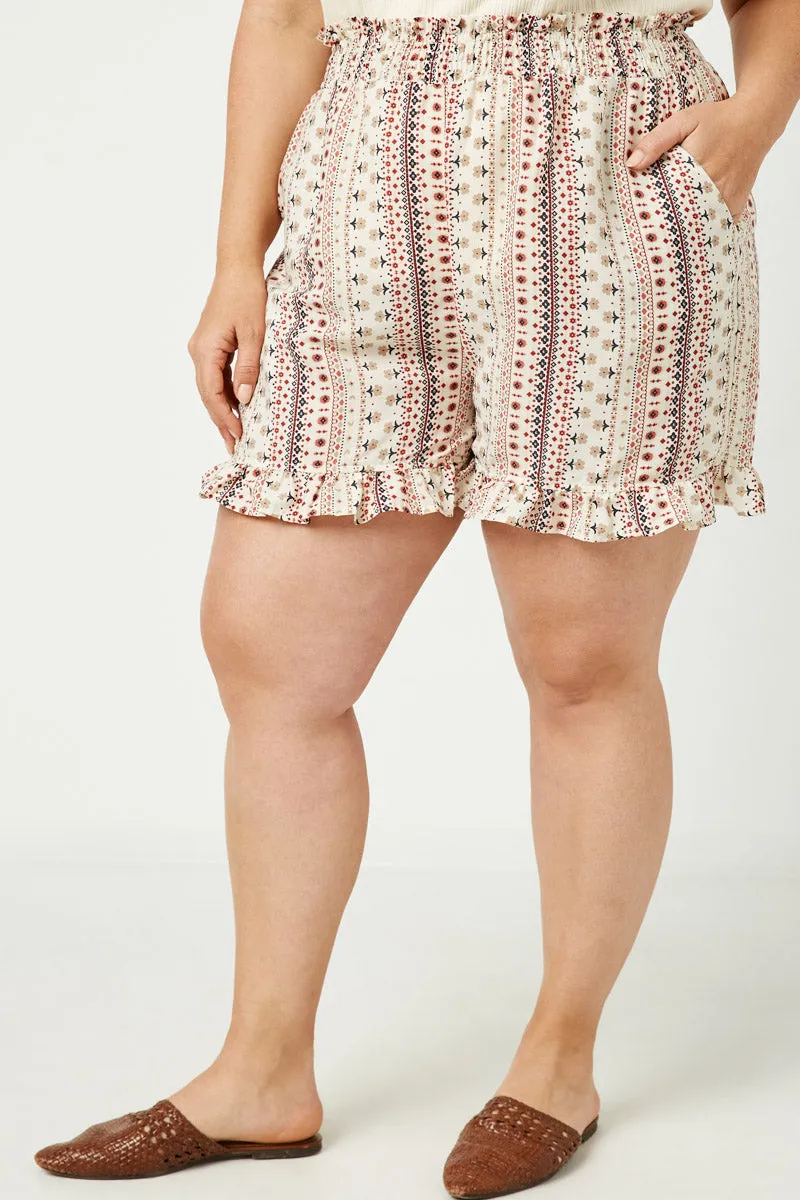 Womens Printed Smocked Waist Shorts sold by Hayden product image thumbnail 2