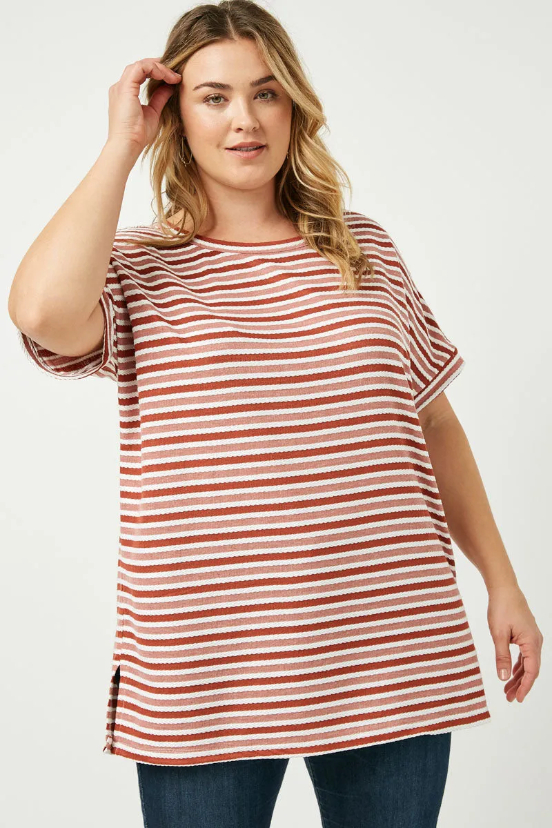 Womens Two Tone Stripe Knit Top sold by Hayden product image thumbnail 2