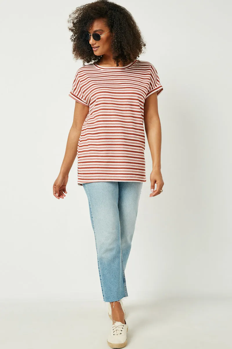 Womens Two Tone Stripe Knit Top sold by Hayden product image thumbnail 3