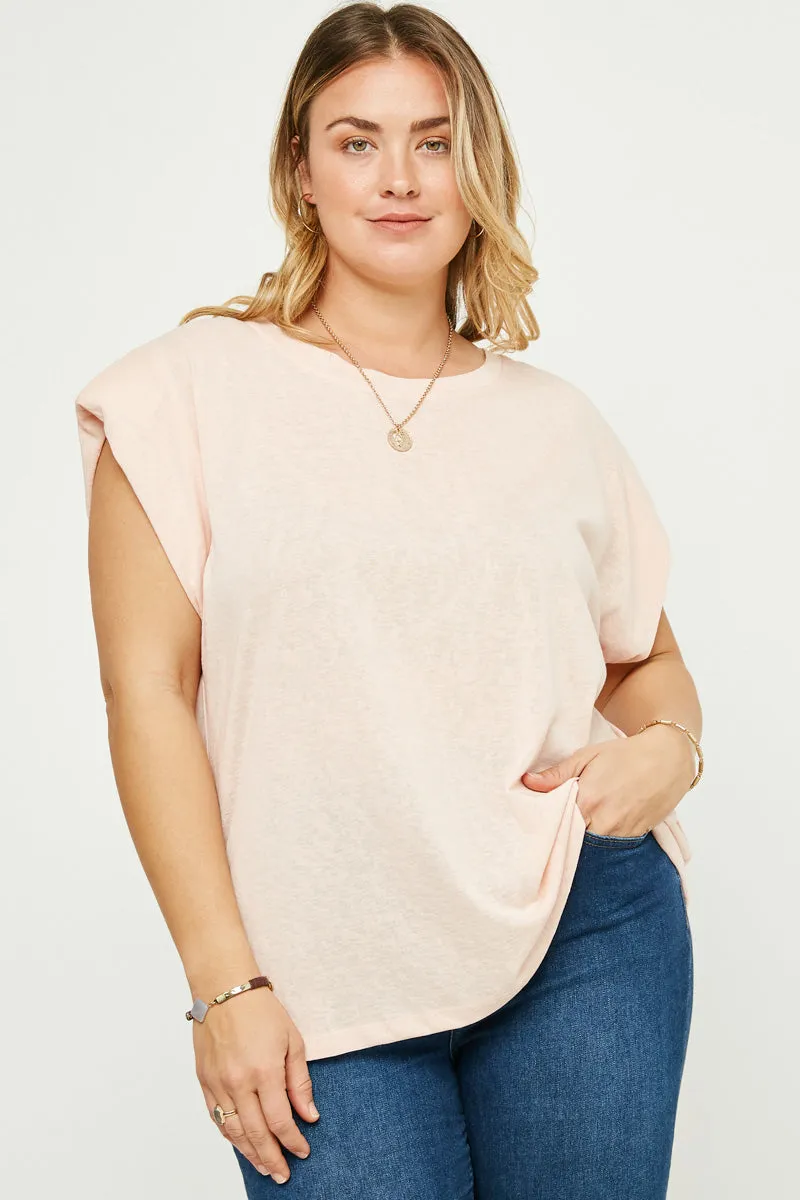 Womens Sheer Padded Shoulder Sleeveless Top sold by Hayden product image thumbnail 2