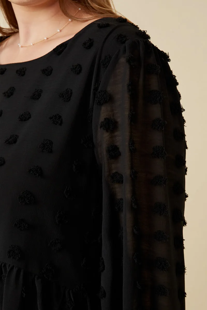 Womens Swiss Dot Peplum Blouse sold by Hayden product image thumbnail 2