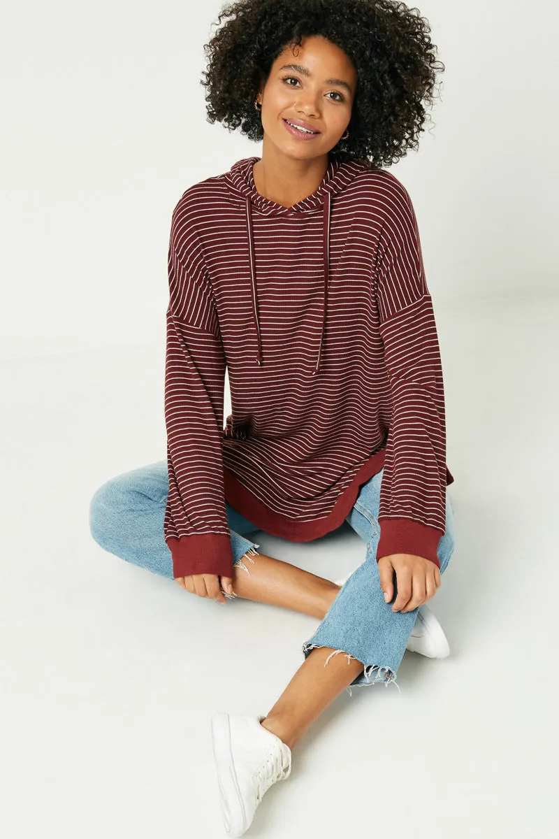 Womens Ribbed Stripe Hoodie sold by Hayden