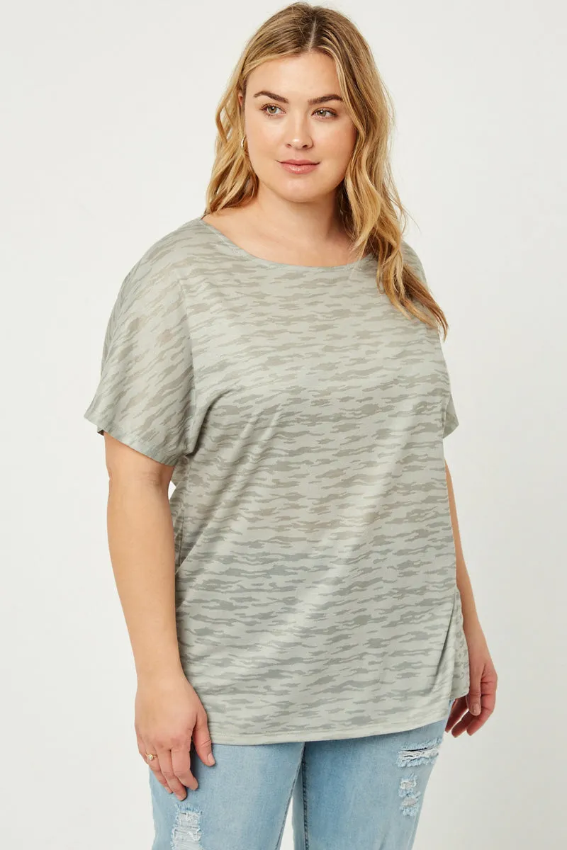 Womens Burn Out Crossback Knit Tee sold by Hayden product image thumbnail 5