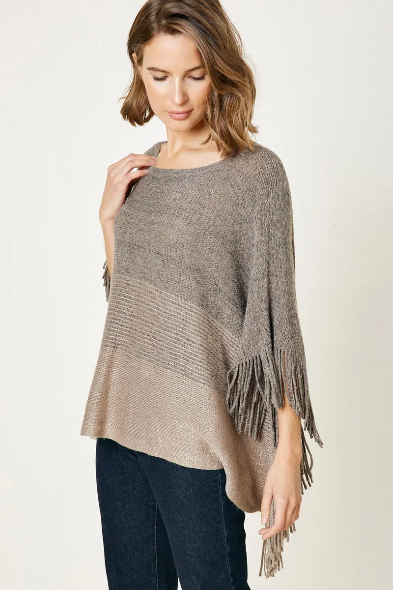 Womens Fringe Knit Poncho Sweater sold by Hayden product image thumbnail 4