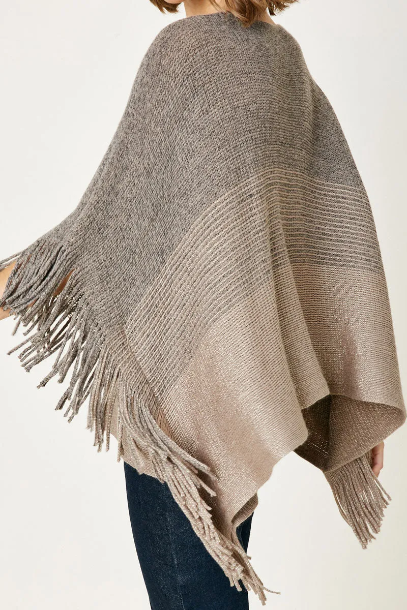 Womens Fringe Knit Poncho Sweater sold by Hayden product image thumbnail 5