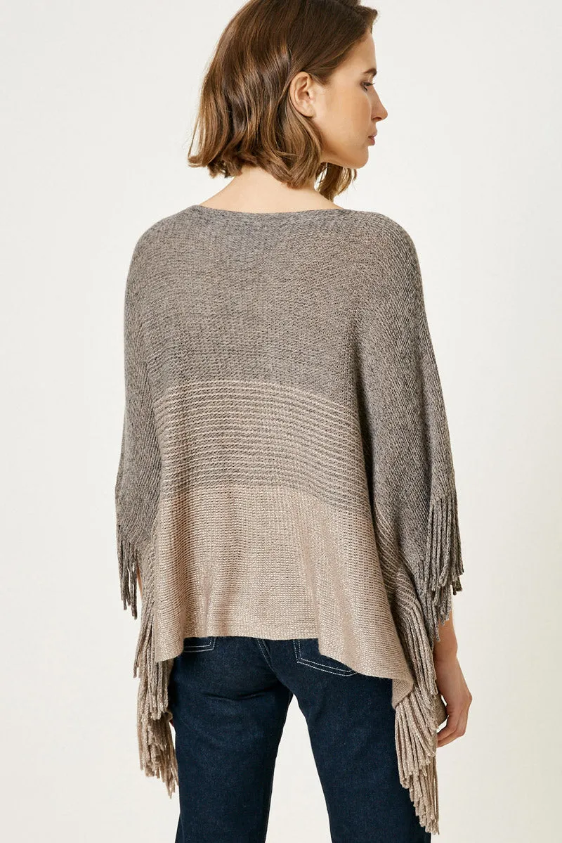 Womens Fringe Knit Poncho Sweater sold by Hayden product image thumbnail 2