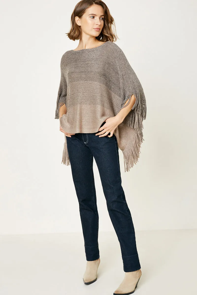 Womens Fringe Knit Poncho Sweater sold by Hayden product image thumbnail 3