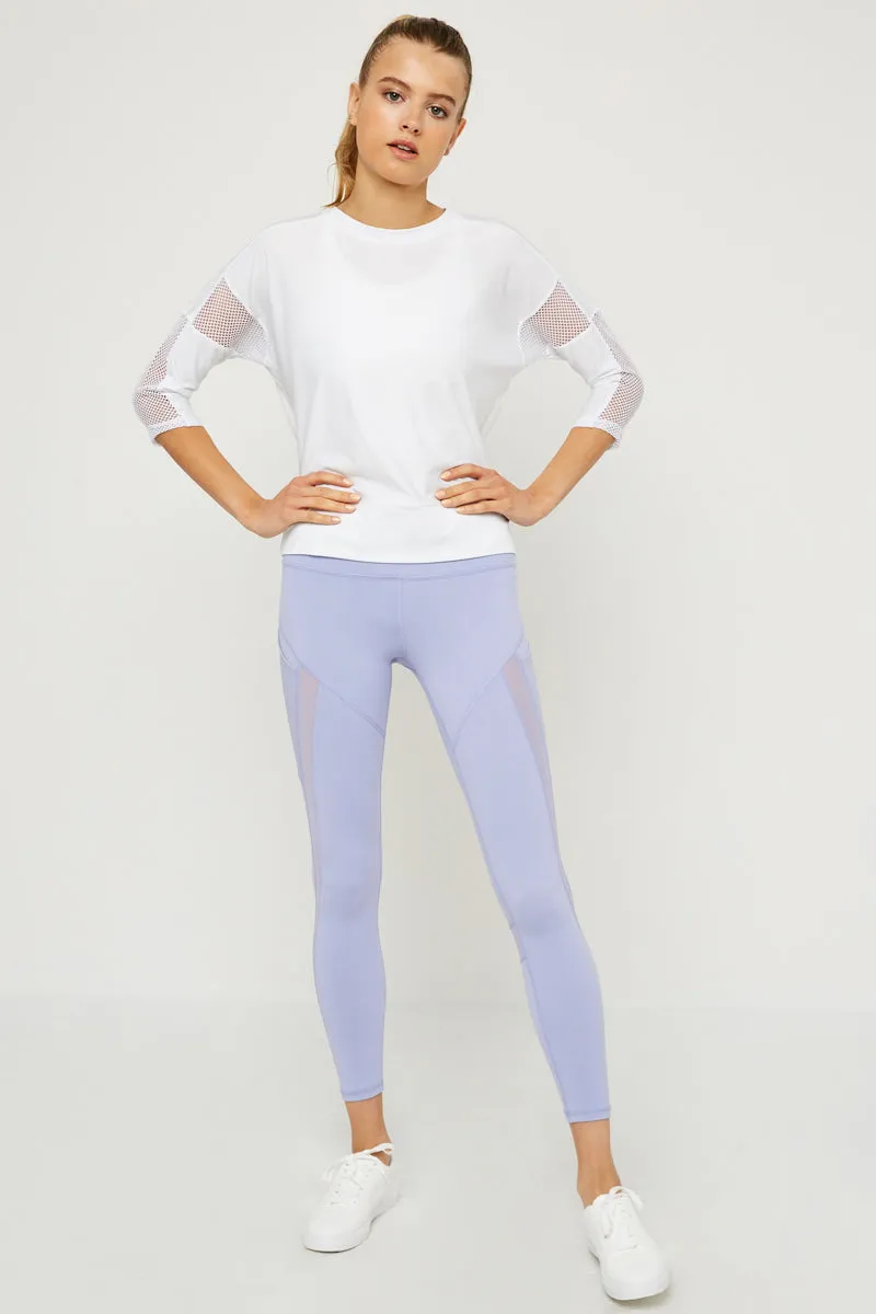 Womens Cutout Mesh 3/4 Sleeve Top sold by Hayden product image thumbnail 3