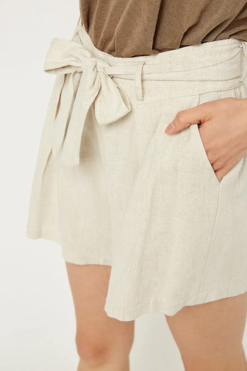Womens Linen Tie-Front Shorts sold by Hayden product image thumbnail 5