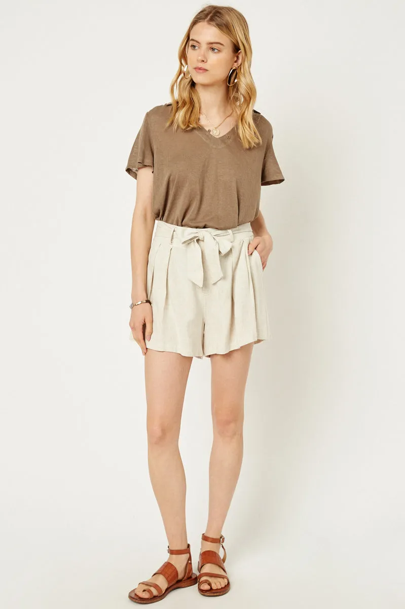 Womens Linen Tie-Front Shorts sold by Hayden product image thumbnail 4