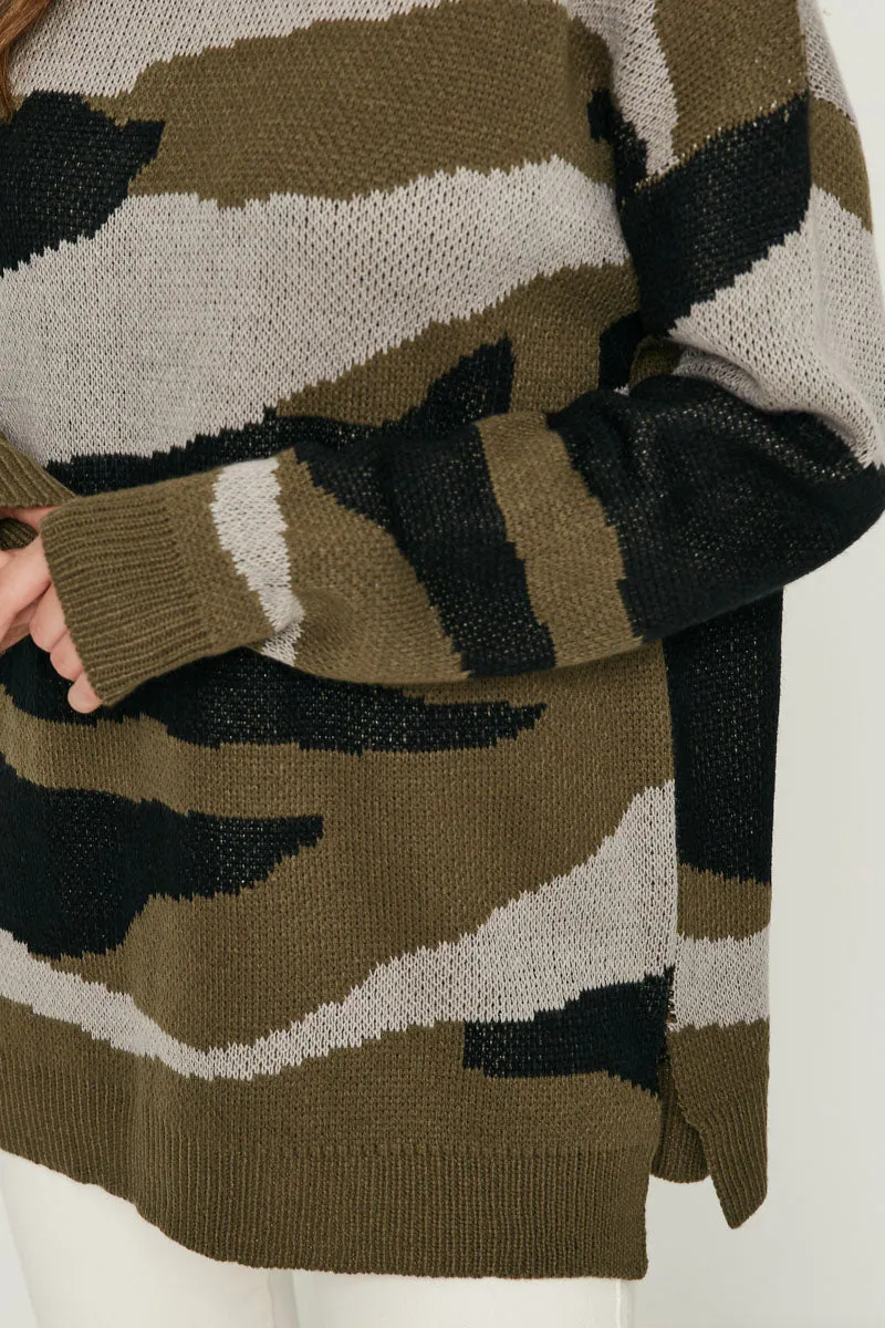 Womens Camo Knit Sweater sold by Hayden product image thumbnail 3