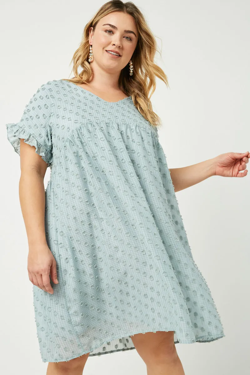 Womens Ruffle Sleeve Swiss Dot Tunic Dress sold by Hayden product image thumbnail 2