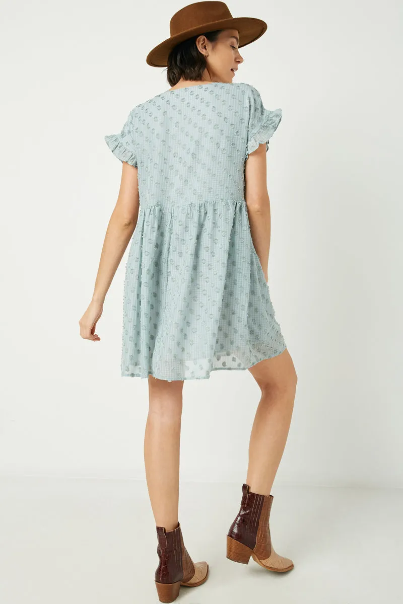 Womens Ruffle Sleeve Swiss Dot Tunic Dress sold by Hayden product image thumbnail 5