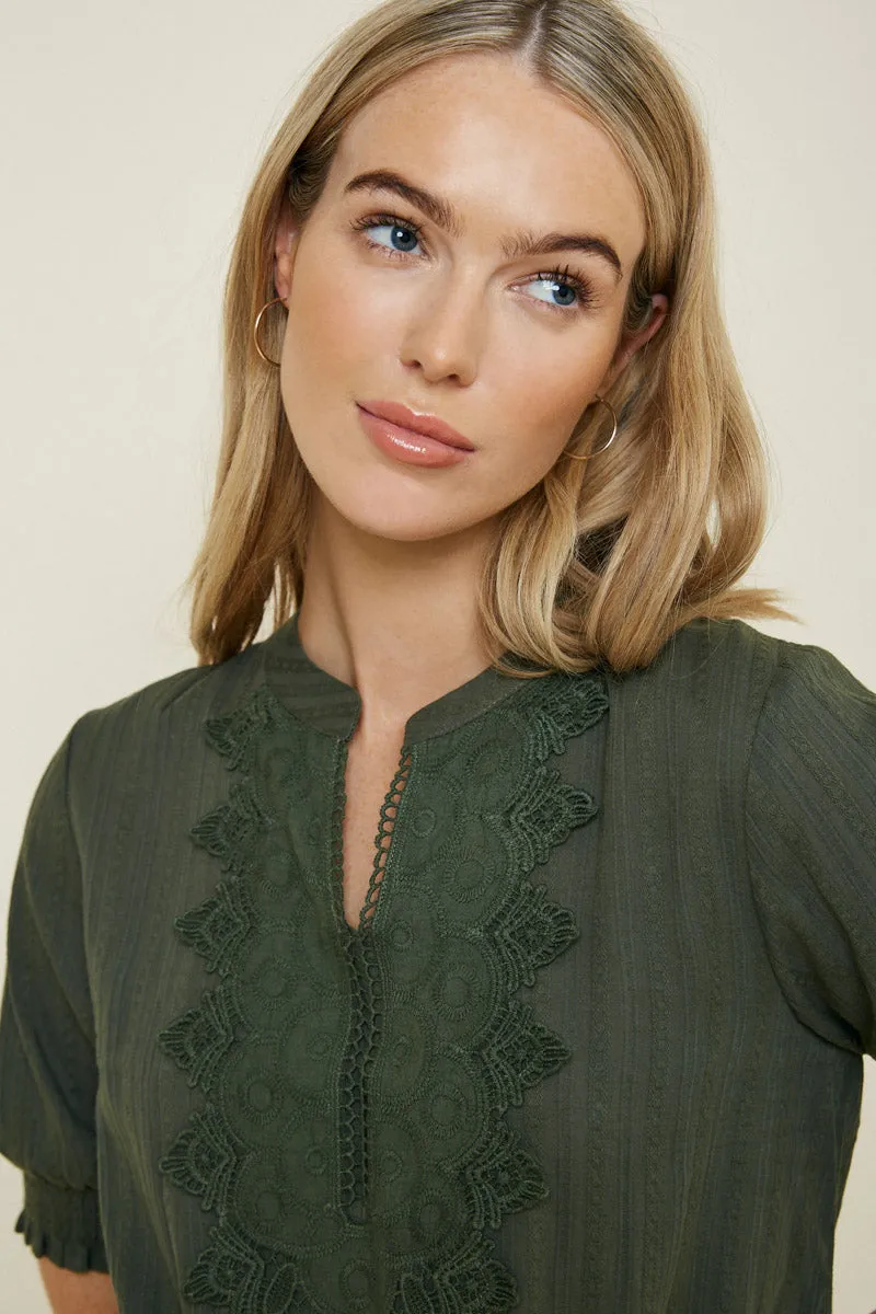 Womens Lace Smock Waist Top sold by Hayden product image thumbnail 4