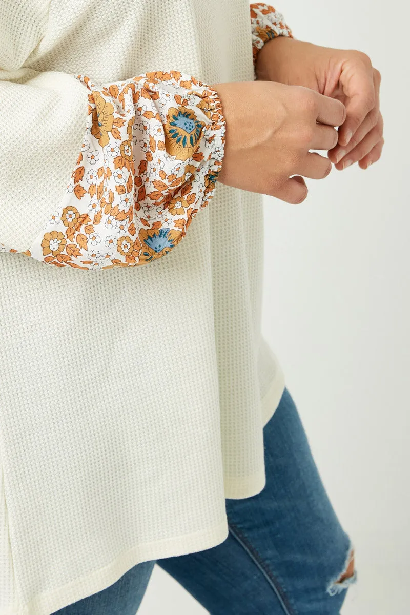 Womens Contrast Woven Sleeve Top sold by Hayden product image thumbnail 5