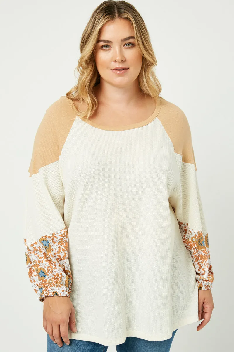 Womens Contrast Woven Sleeve Top sold by Hayden product image thumbnail 2