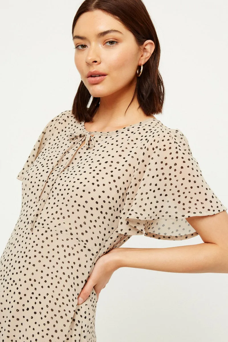 Womens Dotted Midi Swing Dress sold by Hayden product image thumbnail 4